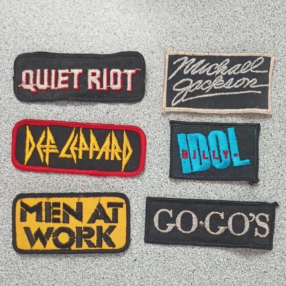 Vintage 80s Band Patches - Lot Of 6